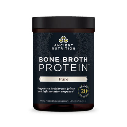 Picture of Bone Broth Protein (Pure) 446g by Ancient Nutrition         